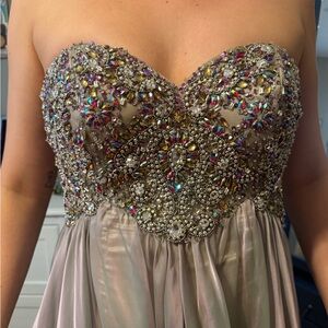 Jovani hand beaded iridescent prom dress SIZE 2